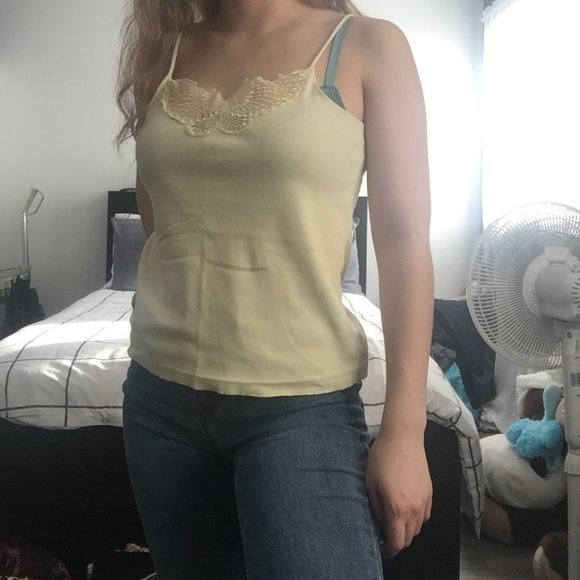 yellow butterfly camisole - Picture 2 of 3